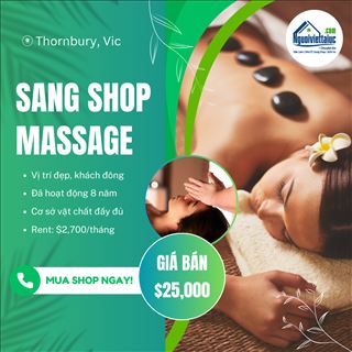 Sang shop massage vị trí đẹp, giá rẻ vùng Thornbury